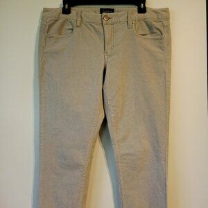 American Eagle Outfitters Pants  Women's 14  Gray  Corduroy  Skinny  Stretch GUC